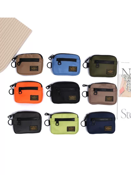 Fashionable Oxford Cloth Coin Purse Men's and Women's Workwear Style Portable Small Card Bag Casual Multi-Functional Headphone Bag Hanging Bag