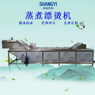 香蕉片漂烫机苹果瓣蒸煮漂烫设备黄桃清洗预煮冷却机