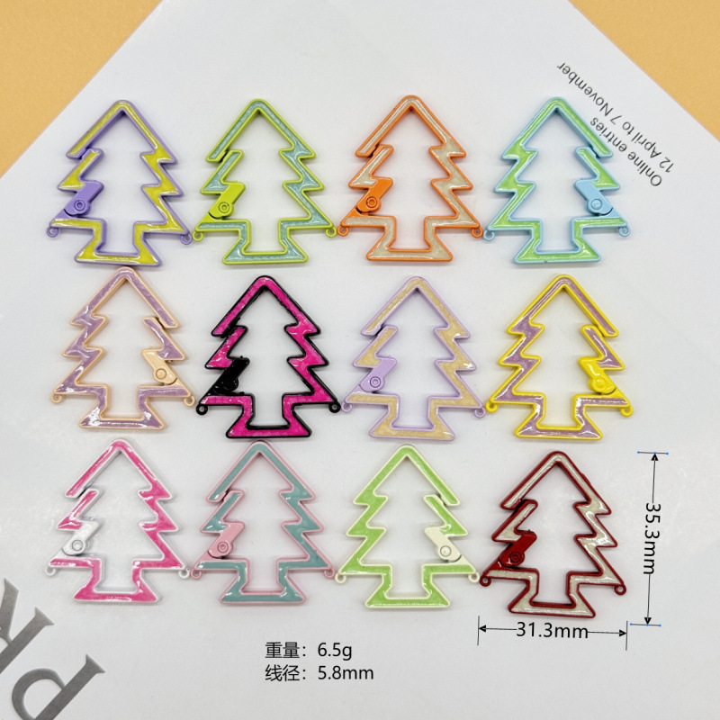 スプリングリングキャンディーカラースプリングバックルアクセサリーカラフルな愛ペイントブックリングカードリングキーホルダーオープン diy ジュエリー|undefined