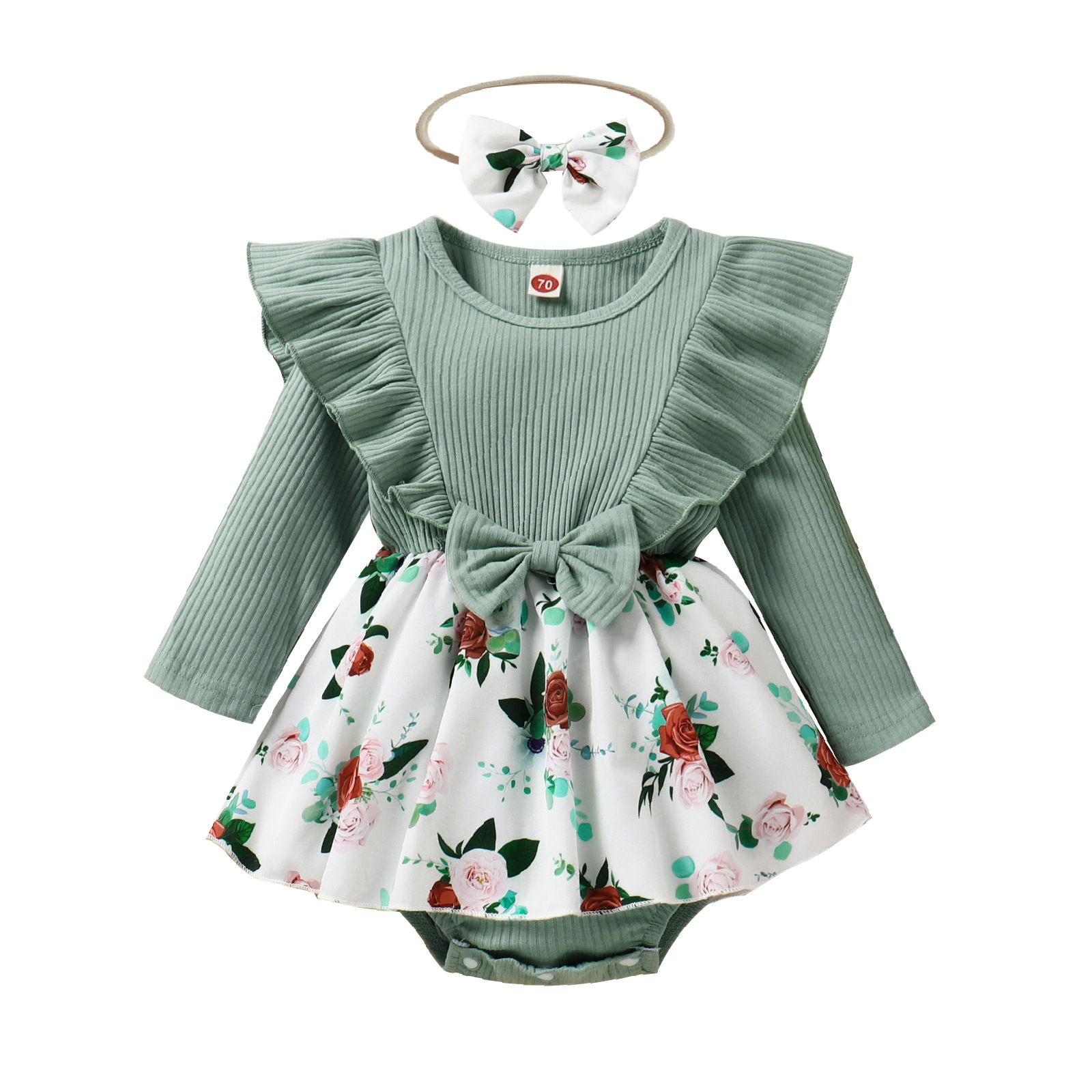 200g Weight Stretchy Elasticity Baby(0-2Years) Age Group Regular Fit Fit Type Plaid, Flower, Bow Knot Pattern Winter, Autumn Season Baby Girl'S Gender Cotton, Polyester Fabric Patchwork Design Fashion Style Fashion Plaid Flower Bow Knot Patchwork Cotton Polyester Baby Rompers 18