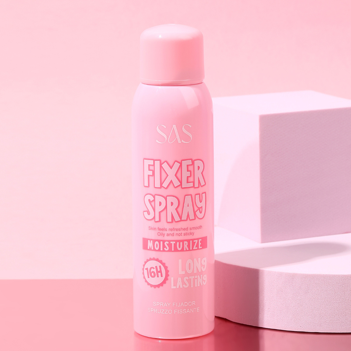 USHAS transfronterizo exclusivamente para el lugar, venta caliente, impermeable, a prueba de sudor, de larga duración, sin maquillaje, control de aceite hidratante, spray de fijación de maquillaje hidratante