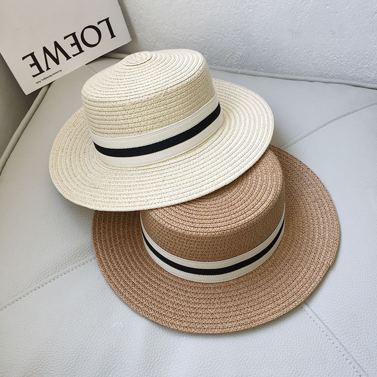 Children Unisex Vintage Style Solid Color Straw Hat display picture 4