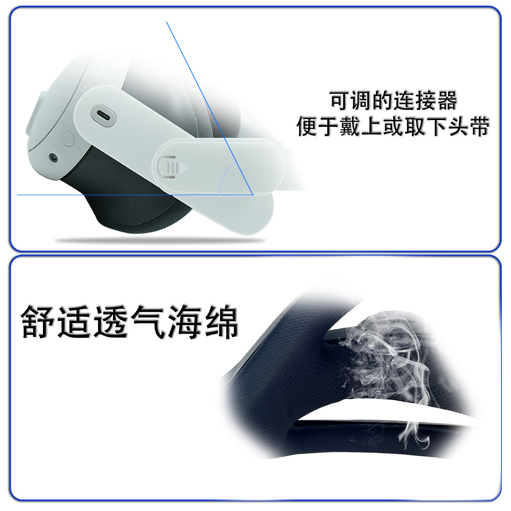 New cross-border Oculus/Meta Quest 3 replacement head-mounted accessories VR glasses accessories Meta qu details Picture
