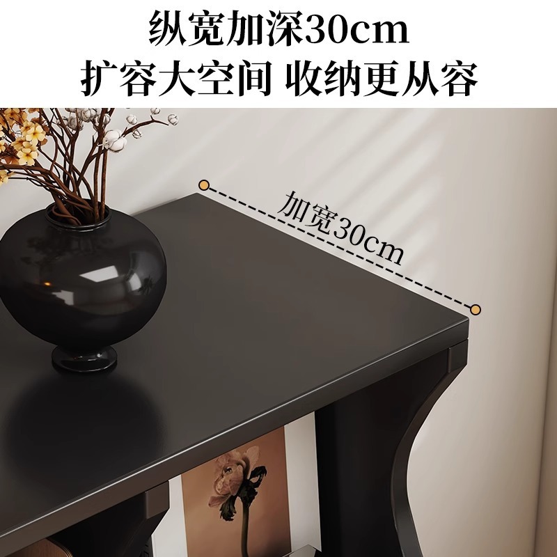 中古风书架一体靠墙收纳柜客厅落地多层置物架美式八格柜家用书柜|undefined