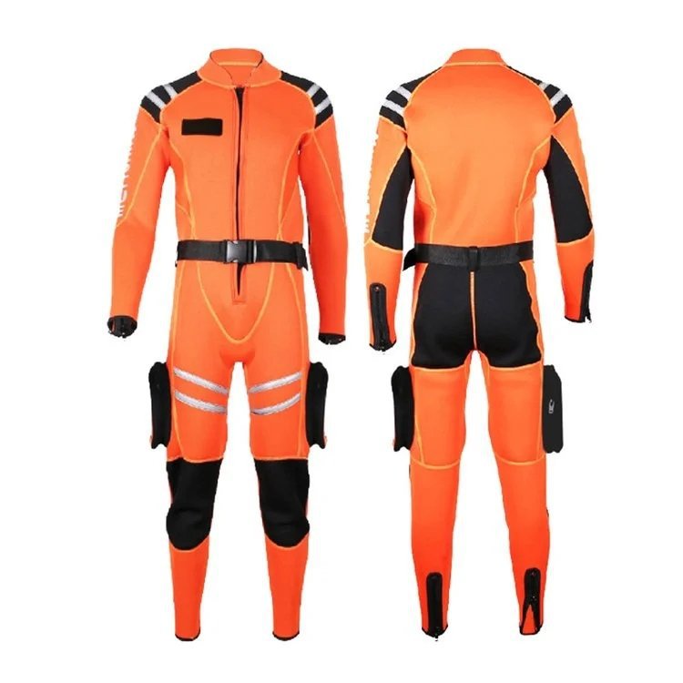 保暖防寒长袖救生衣防汛抢险湿式水域救援服连体水下浮潜衣