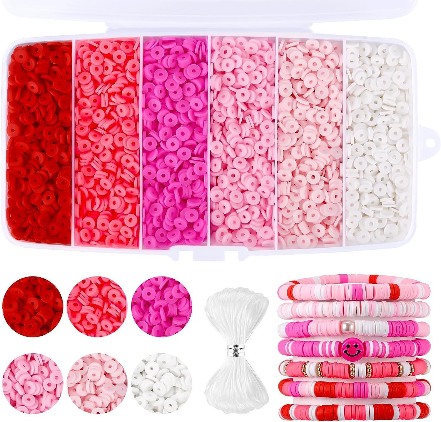 270g Weight Beads, Rope Jewelry Making Type DIY Jewelry Accessories Classification 1 Set Quantity Glass, soft clay Material Letter, Solid Color Pattern Spray Paint Design Casual, Simple Style Style 1 Set Glass Soft Clay Letter Solid Color DIY Jewelry Accessories Beads Rope 无