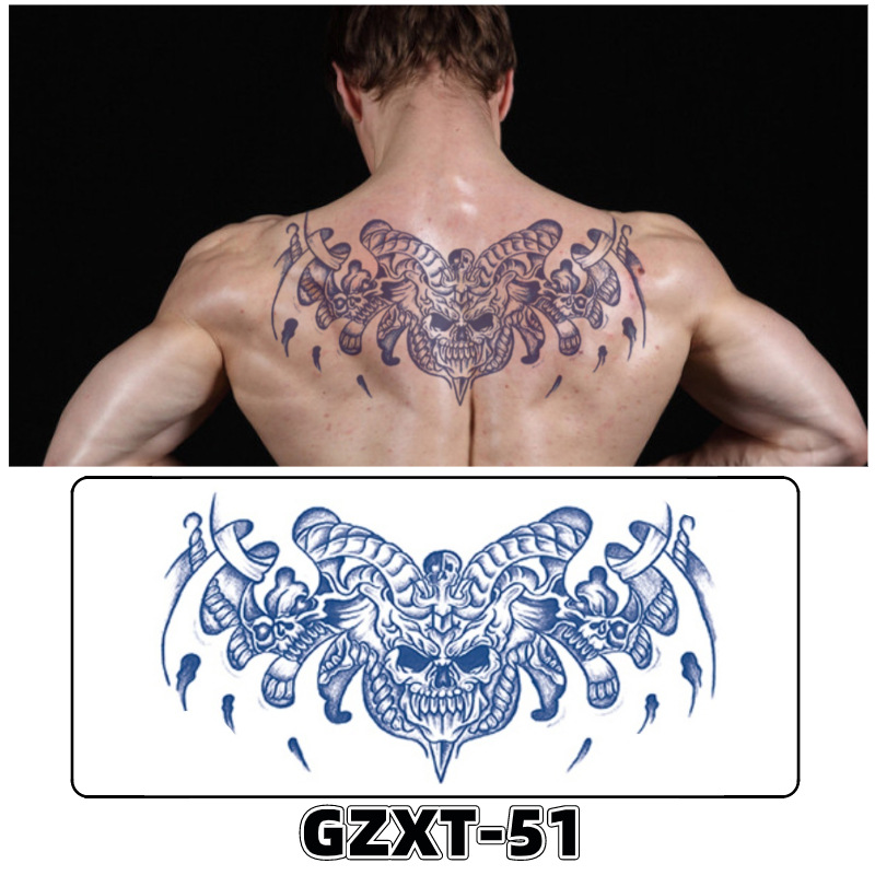 Pegatinas de tatuaje de jugo de pecho de flores pegatinas de tatuaje de hierbas de brazo grande de flores sudor impermeable media hoja alas de flores pegatinas de tatuaje al por mayor