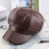 Leather octagonal brown