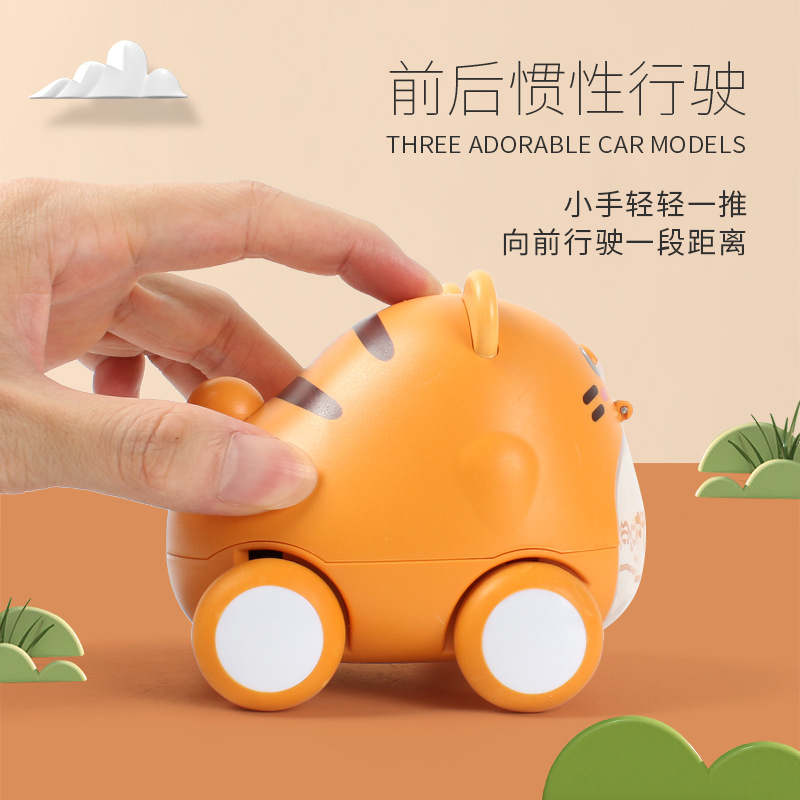Ramqi Cartoon Cute Pet Ejection Car New Strange Toys Children's Plastic Stall Hot Selling Trendy Play Inertia Car