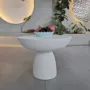 室内外圆形简约白色桌台