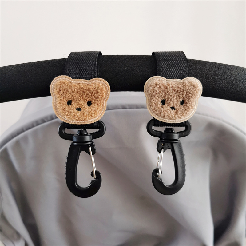 Korean-style Instagram-worthy Little Bear Stroller Velcro Clip &mdash; Baby Carriage Accessory for Umbrella Strollers, Pram Hooks, and the Ultimate Tool for Walking With Your Toddler