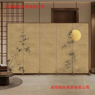 New Chinese Style Screen Partition Living Room Blocking Hotel Bedroom Office Three-Dimensional Home Folding Screen Mobile Folding Screen