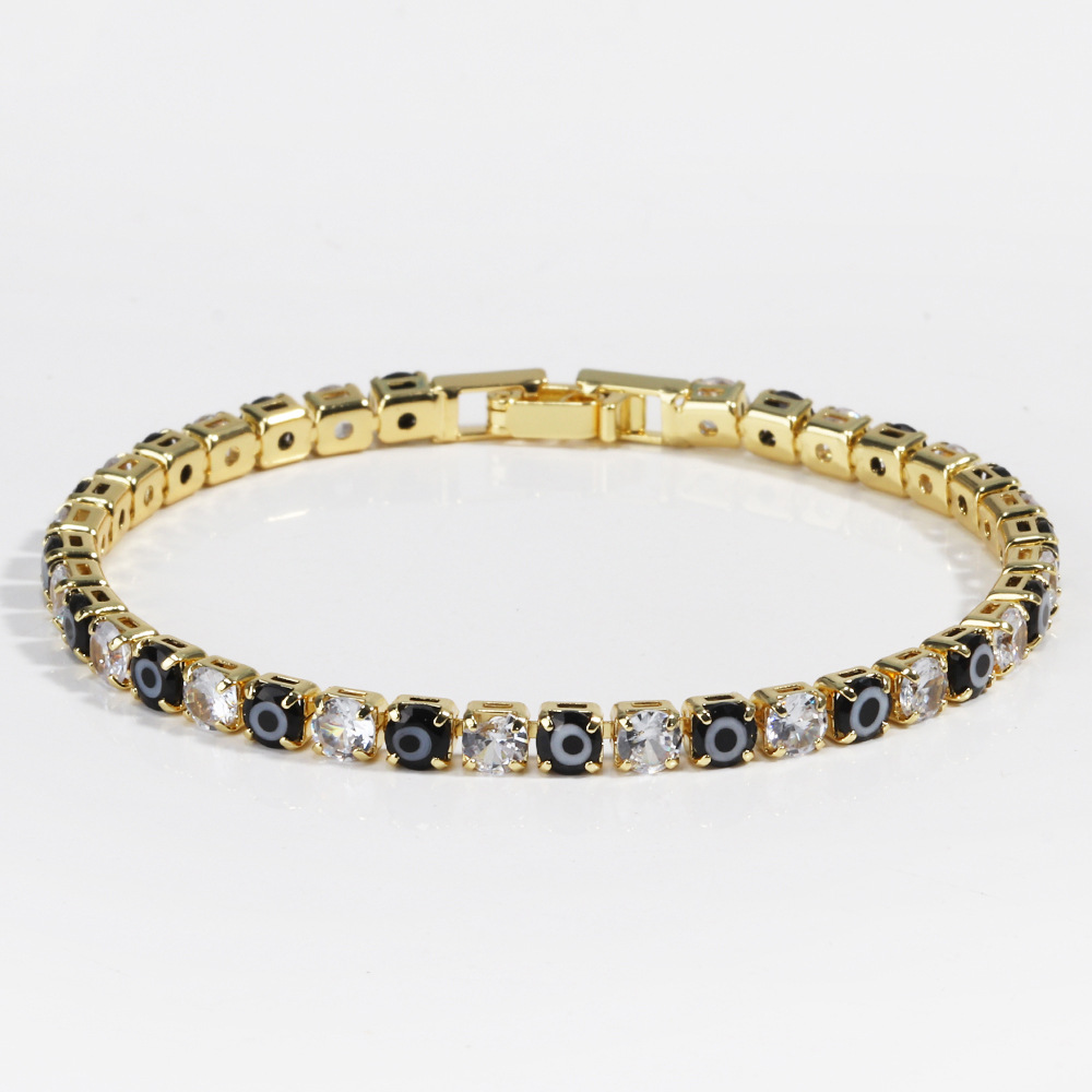10g Weight Bracelets Classification Copper Chain Material 1 Piece Quantity Holiday, Tea Party Occasion Copper Material Devil's Eye Pattern All Seasons Season Women's Gender Retro, Classic Style Style Wholesale Jewelry Retro Classic Style Devil's Eye Copper Bracelets 4
