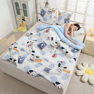 2025 Spring and Summer New Pure Cotton Printed Type a Pillow Quilt