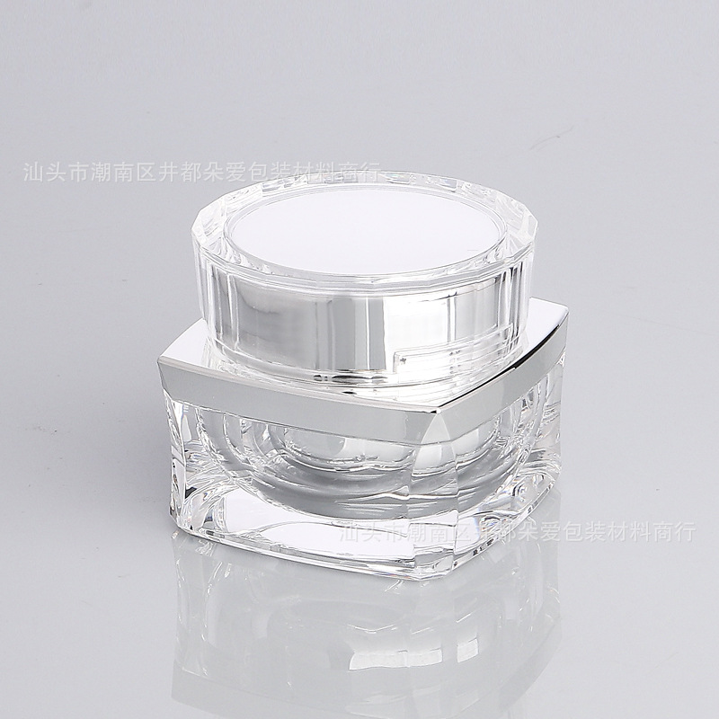 Botella de crema botella de crema facial botella de crema para los ojos botella de empaquetado cosmético acrílico de alto grado sub-botella 5g10g15g30g50g