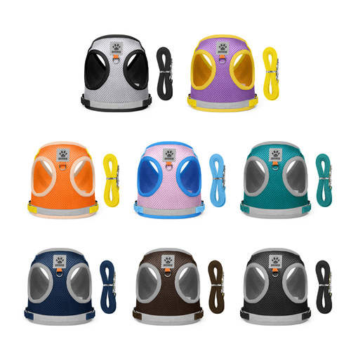 Universal harness for cats and dogs, double-layer mesh dog harness, reflective dog harness, pet harness wholesale