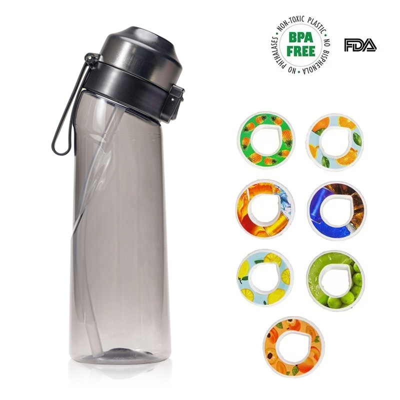 Tazas perfumadas sin logotipo - negro transparente con 7 anillos