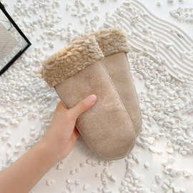 棉手套冬季耐磨加绒加厚骑车保暖防寒连指骑行防冻手套自发热代发