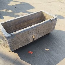 老石槽鱼缸养鱼石头花盆种花石槽庭院小石槽流水景观组合猪槽牛槽