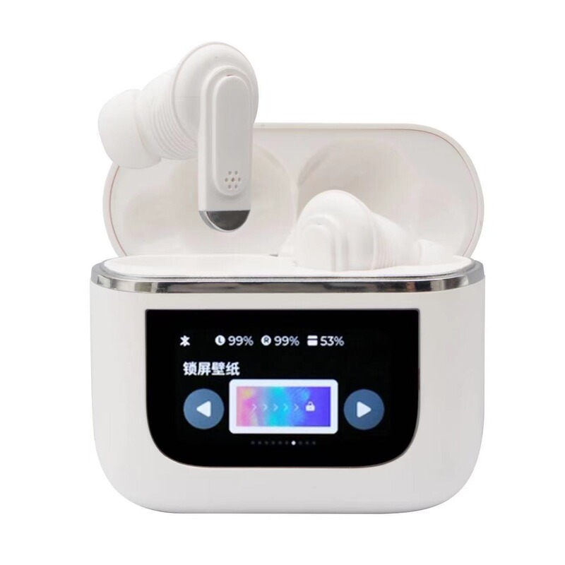 New Lcd Touch Screen Multifunctional Color Screen Display True Wireless Bluetooth Headset Long Battery Life Suitable for Jbl