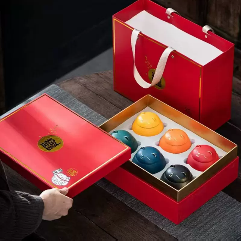 招财猫茶叶罐便携式陶瓷储藏罐迷你萌猫小号密封罐红茶绿茶罐茶仓