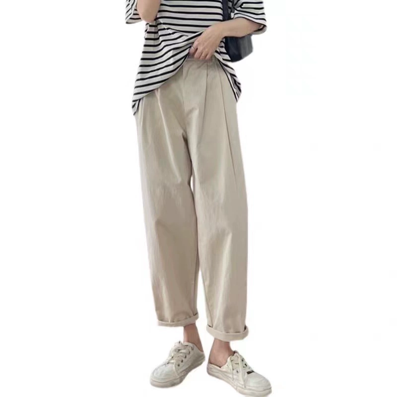 韵十八 Spring fashionable trousers for leisure with belly support for pregnant, trend of season