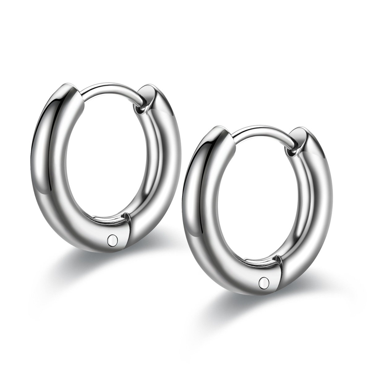 Simple Style U Shape Titanium Steel Polishing Earrings 1 Pair display picture 18