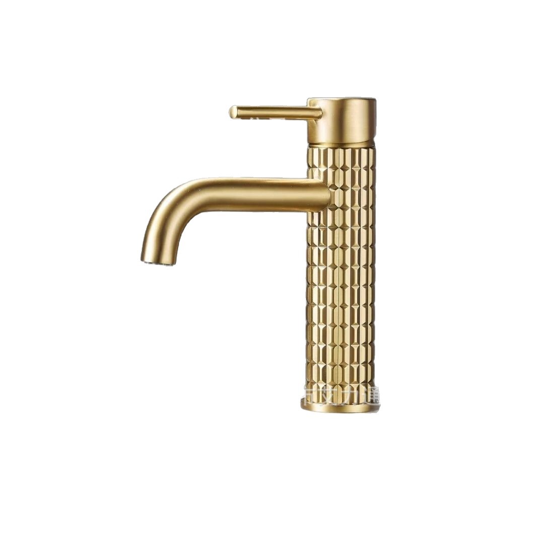 Grifo Antisalpicaduras para Lavabo de Cobre Mezclador de Agua Fría y Caliente para Mueble de Baño image 5