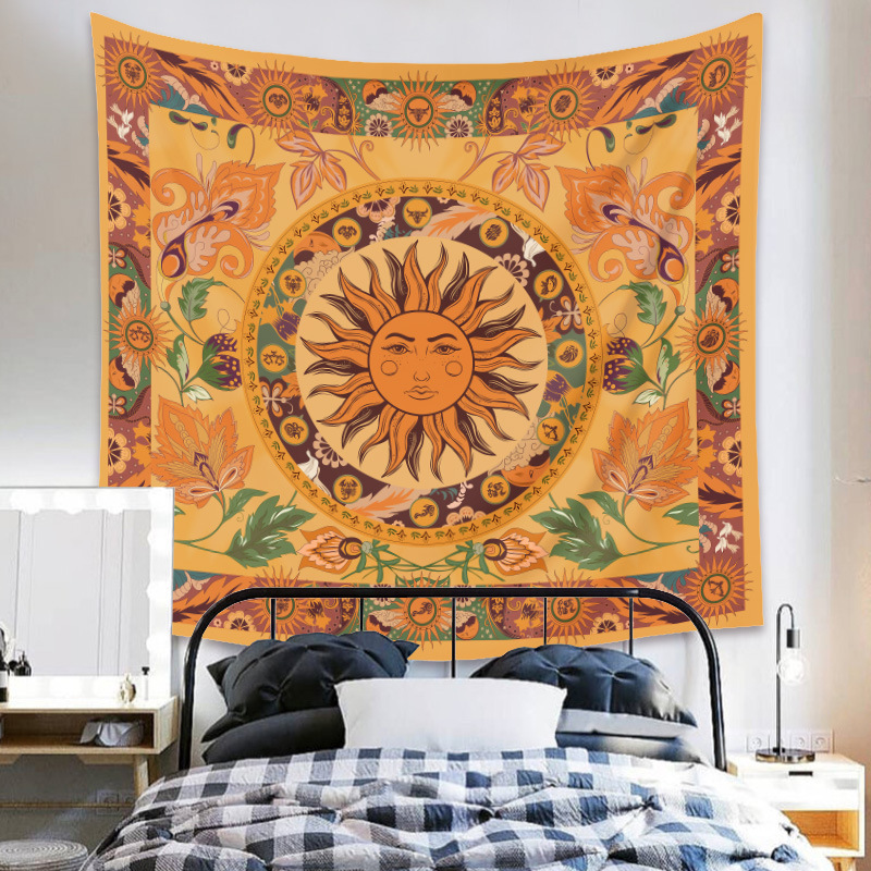 Bohemian Psychedelic Sun Flower Printing Background Cloth Tapestry Wholesale Nihaojewelry display picture 2