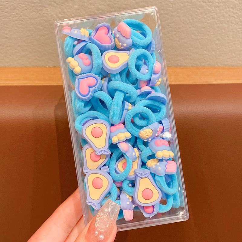 Las bandas de goma para niños no dañan el cabello, anillo de toalla de dibujos animados para bebés, alta elasticidad, cuerda para atar el cabello para niñas, banda de goma para bebés