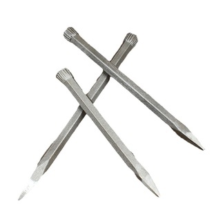 Meike Forging Hexagon Rod Chisel Large Top Cap Industrial Grade Forging Steel Chisel Stone Pier Head Flat Chisel Tip Chisel