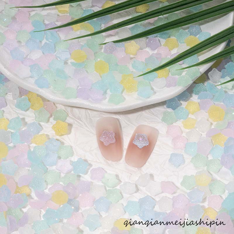 Popular ultra-mini sugar wishing star resin pentagram nail art accessories, hair clips, food toys, squishy DIY crafts