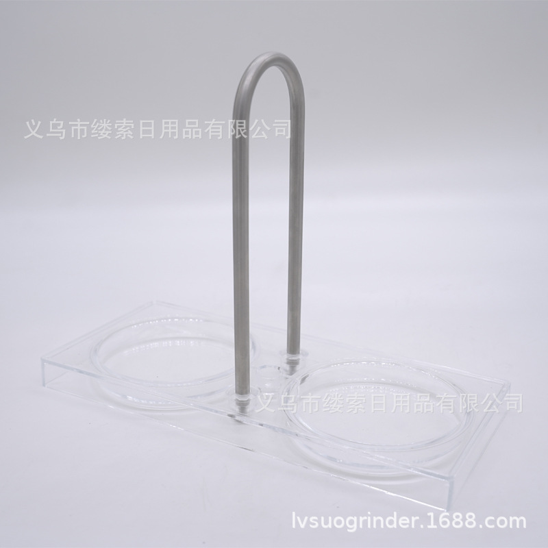 Spot de fábrica al por mayor soporte de acero inoxidable base de tanque de condimento soporte de molienda acero inoxidable 304 más acrílico