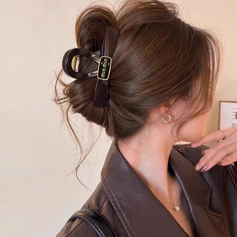 韩版气质设计感抓夹女2025新款后脑勺鲨鱼夹子高级感大号发夹发饰|undefined