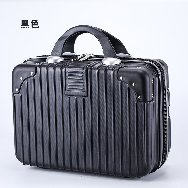 Mayorista de 7 pulgadas 14 pulgadas con patrón de logotipo maleta ABS maquillaje caja de embarque de mano bolsa de viaje maleta
