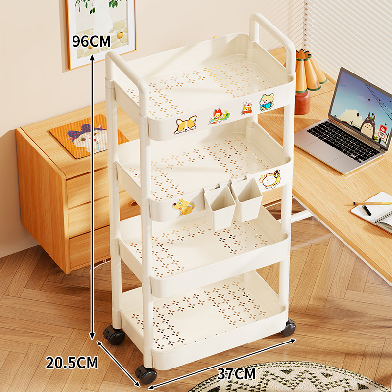 Estante Organizador Estrecho Multicapa de Plástico PP Móvil para Baño y Cocina image 6