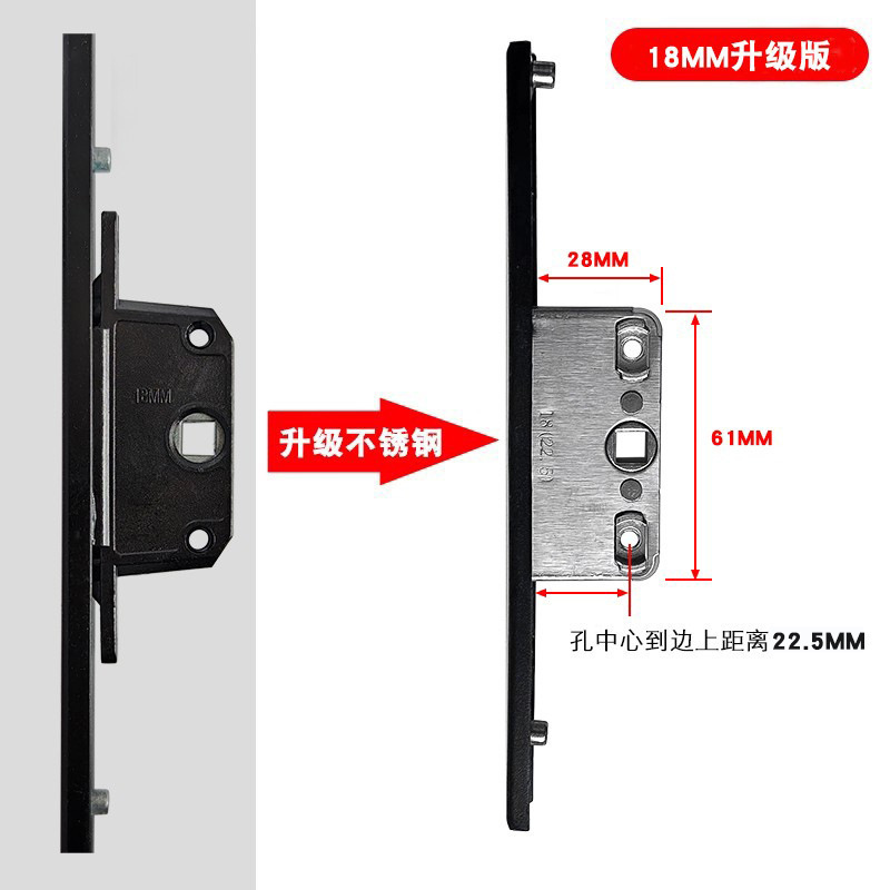 Fábrica directa accesorios de enlace cerradura cuerpo de malla de cristal ventana de ventana de aleación de aluminio puerta de ventana caja de cerradura cubierta de aluminio