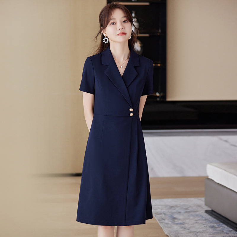 Blue professional summer dress