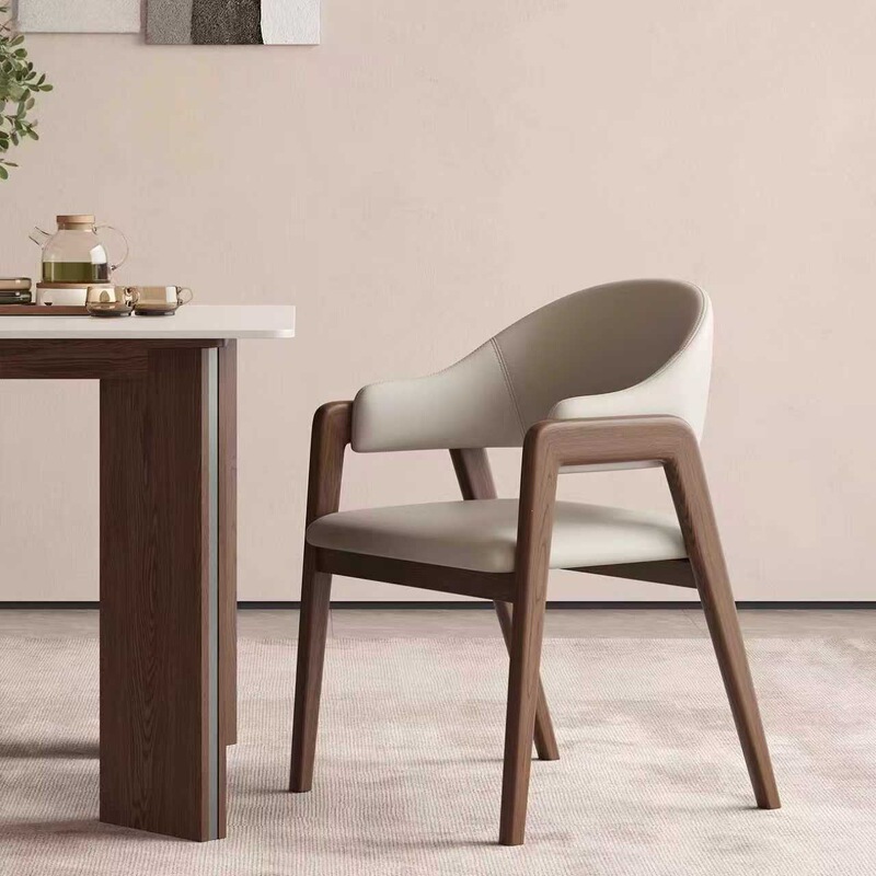 Italian Minimalist Solid Wood Dining Chair, Nordic Home Table and Chair, Hotel Restaurant Leisure Armchair, Designer Meeting Chair Italian Minimalist Solid Wood Dining Chair, Nordic Home Table and Chair, Hotel Restaurant Leisure Armchair, Designer Meeting Chair