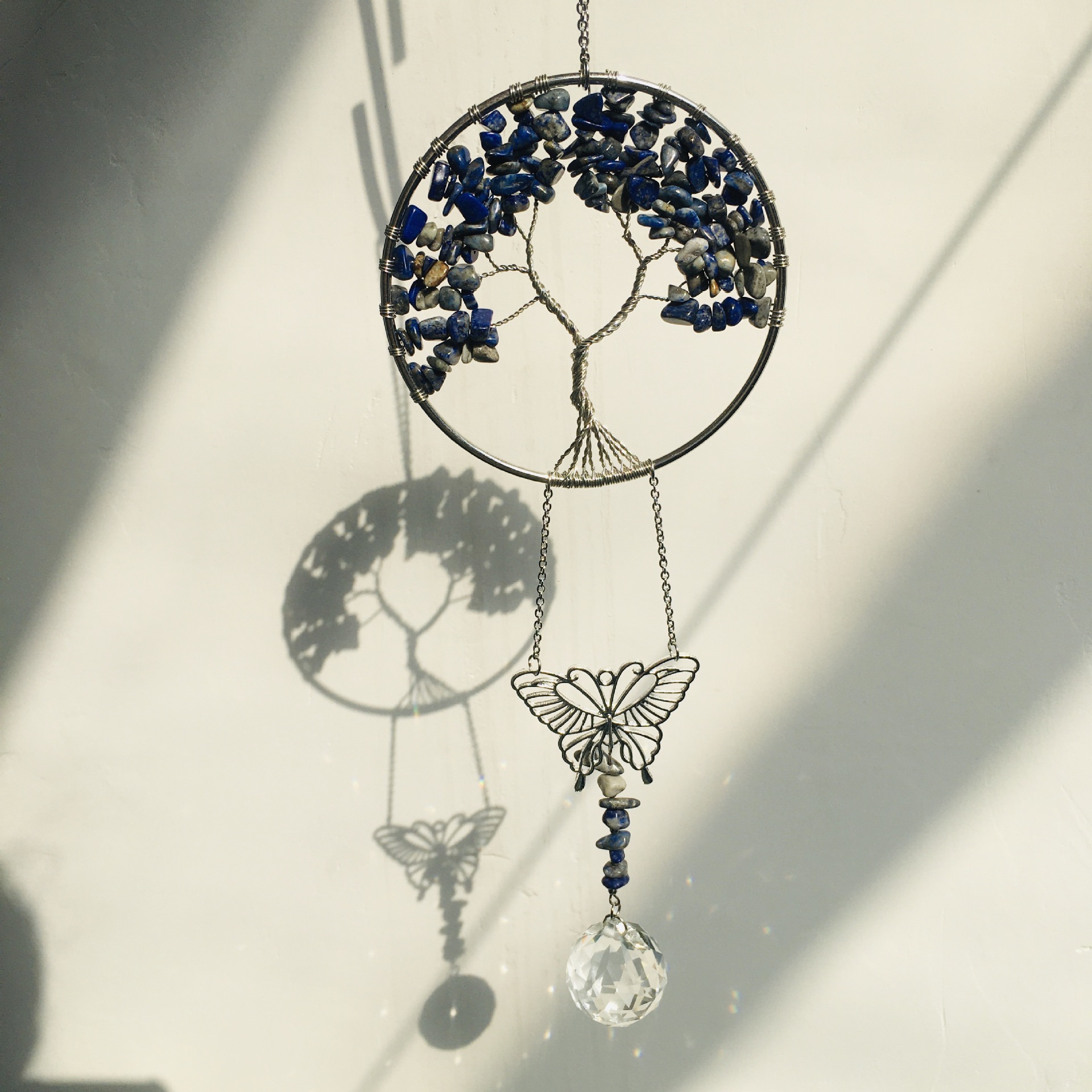 Butterfly Pattern Pastoral Style Handmade Craft Pastoral Butterfly Metal Pendant