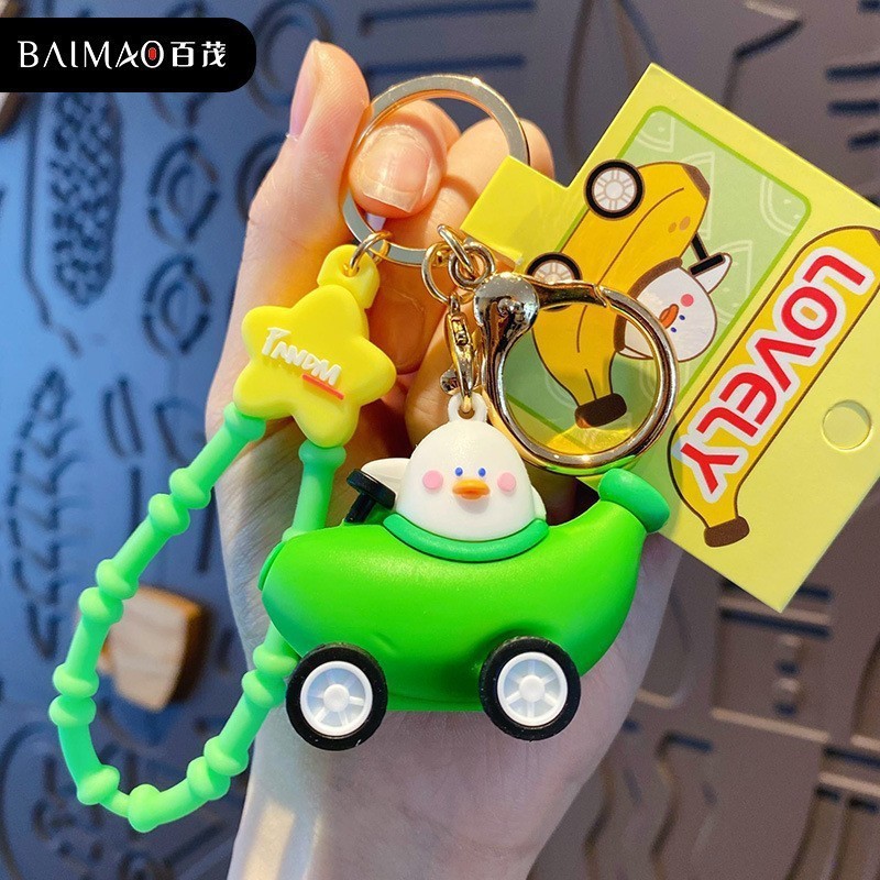 Подвеска-тележка-банан с фруктами-бело-зеленая