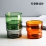 家用叠放彩色牛奶水杯