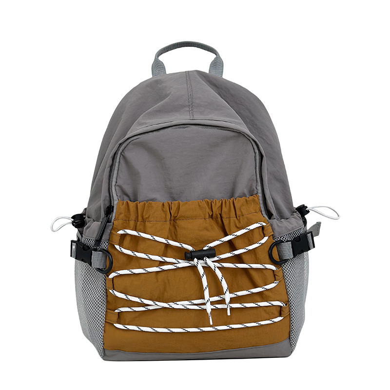 Mochila escolar de gran capacidad de ocio de deportes al aire libre mochila para niños y niñas con cuerda de dibujo de color contraste mochila para niños