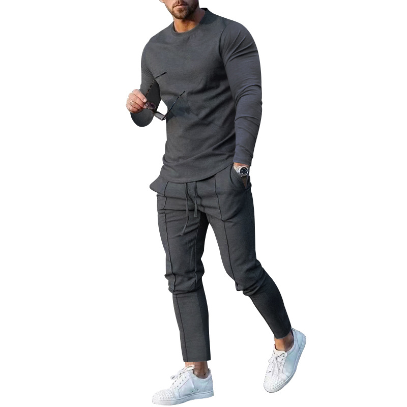 Men's Solid Color Pants Sets Men's Clothing display picture 19