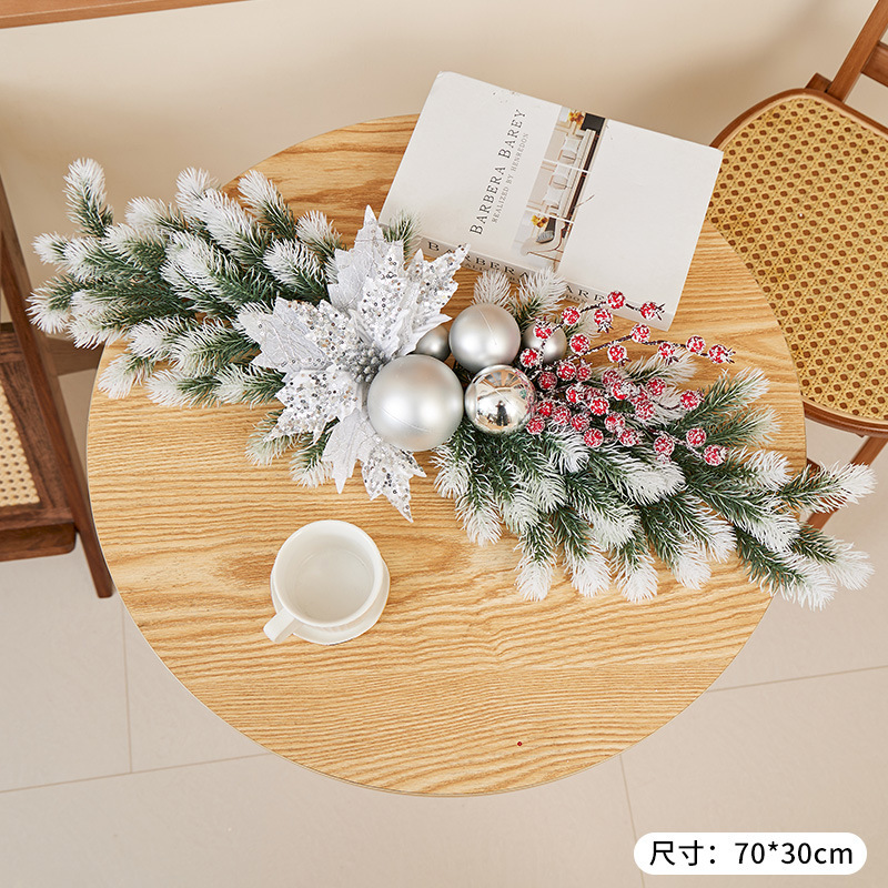 純粋なPEクリスマス藤条牛角クリスマス装飾品暖炉階段飾りクリスマス藤条シミュレーション装飾品|undefined