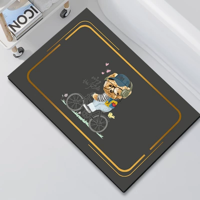 Wet, Avtomobil döşəmə paspasları - bathroom-mat-cycling-bear-4060cm