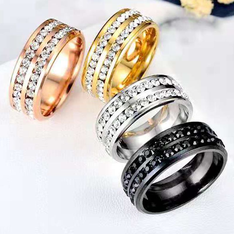 Golden wedding ring stainless steel