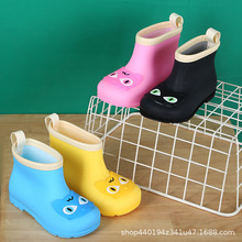 四季儿童雨鞋小黄鸭雨靴2-7岁 男童女童防滑防水卡通雨鞋幼儿胶鞋