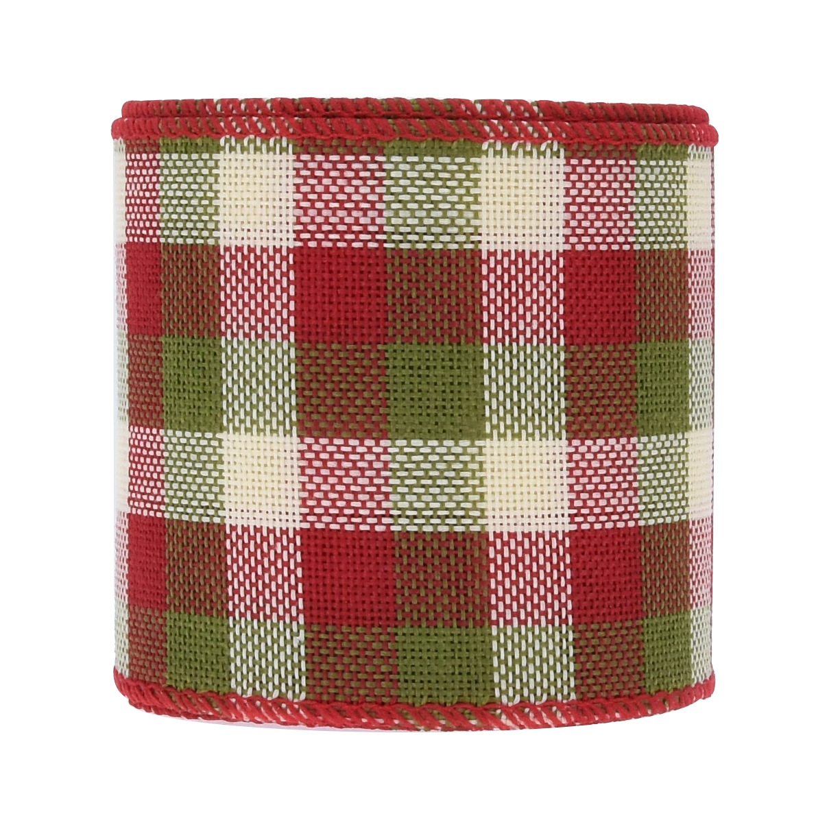 63mm transfronterizo nuevo clásico TELA ESCOCESA copia borde cáñamo cinturón alambre grande arco material con decoración de Navidad