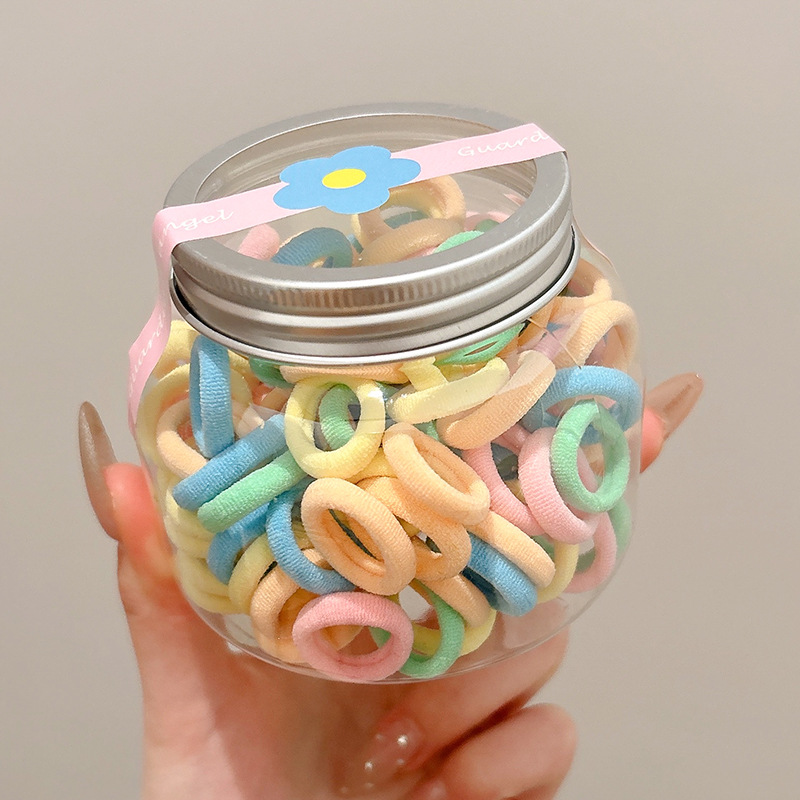 Anillo para el cabello de los niños, banda de goma de alta elasticidad, cabello trenzado, no daña el cabello, cuerda para atar al bebé, red neta 2025 nueva funda de cuero de cuerda para el cabello